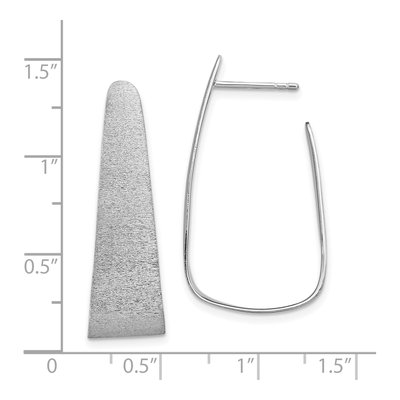 Sterling Silver Sand-Finish Dangle Earrings – view 5