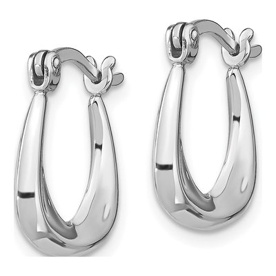 Sterling Silver Huggie Hoop Earrings – view 3