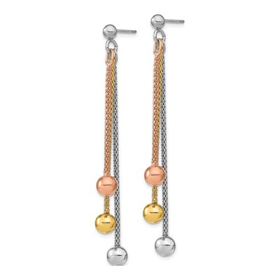 Rose Gold-Plated Sterling Silver Dangle Earrings – view 3