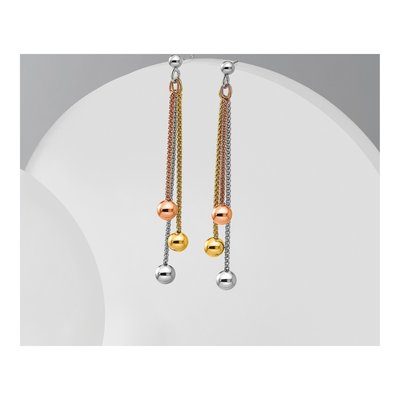 Rose Gold-Plated Sterling Silver Dangle Earrings – view 6