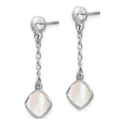 Sterling Silver Mother of Pearl Dangle Earrings – view 3