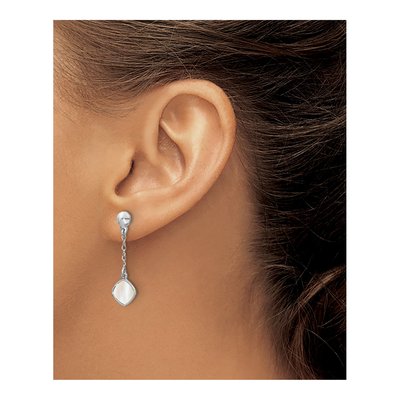 Sterling Silver Mother of Pearl Dangle Earrings – view 4
