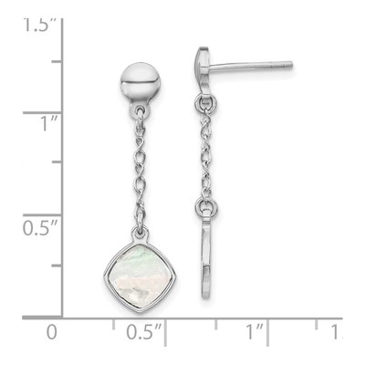 Sterling Silver Mother of Pearl Dangle Earrings – view 5