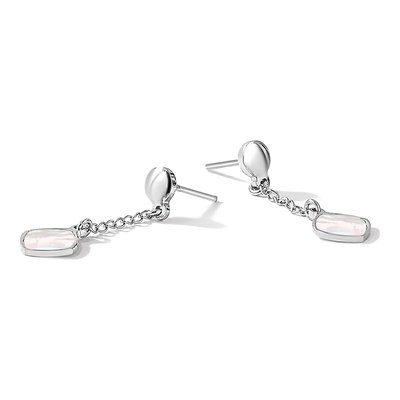 Sterling Silver Mother of Pearl Dangle Earrings – view 6