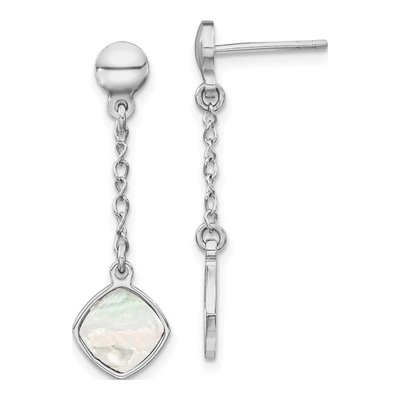 Sterling Silver Mother of Pearl Dangle Earrings