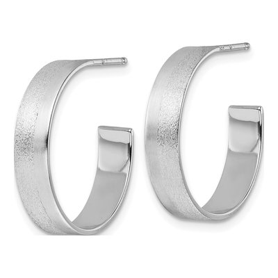 Sterling Silver 22mm C- Hoop Earrings – view 3