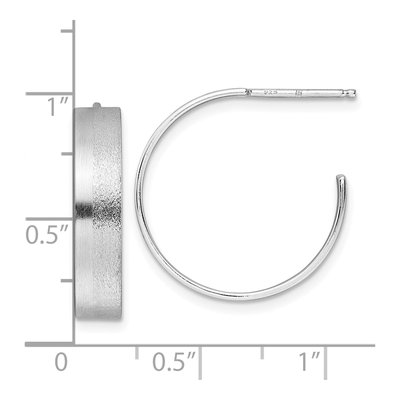 Sterling Silver 22mm C- Hoop Earrings – view 5