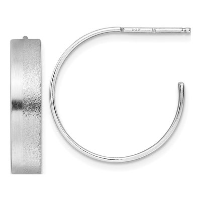 Sterling Silver 22mm C- Hoop Earrings