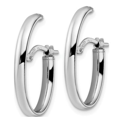 Sterling Silver 24mm J- Hoop Earrings – view 3