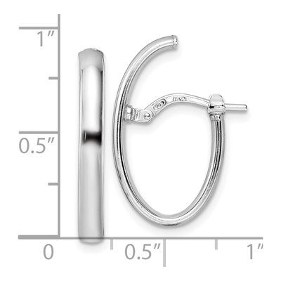 Sterling Silver 24mm J- Hoop Earrings – view 5