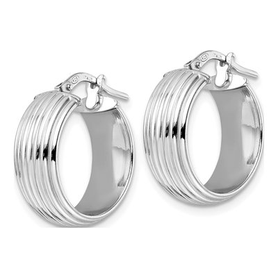Sterling Silver 20mm Hoop Earrings – view 3