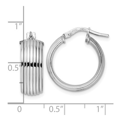 Sterling Silver 20mm Hoop Earrings – view 5