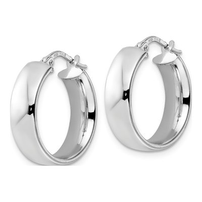 Sterling Silver 21mm Hoop Earrings – view 3