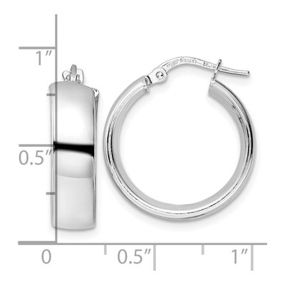 Sterling Silver 21mm Hoop Earrings – view 5