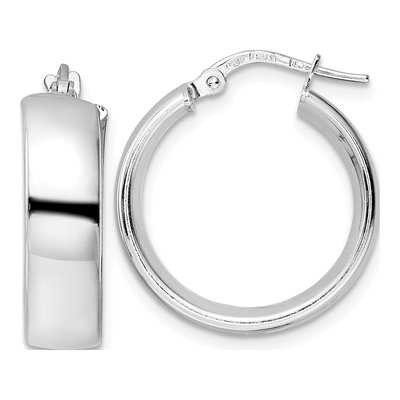 Sterling Silver 21mm Hoop Earrings