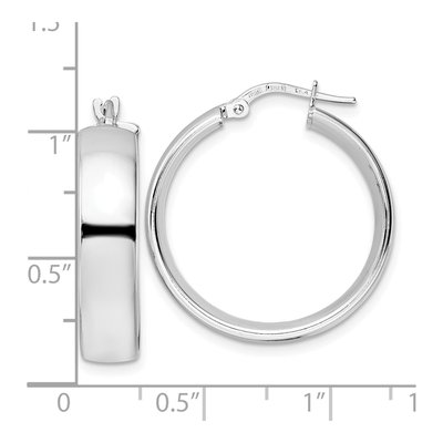 Sterling Silver 26mm Hoop Earrings – view 5