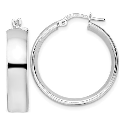 Sterling Silver 26mm Hoop Earrings