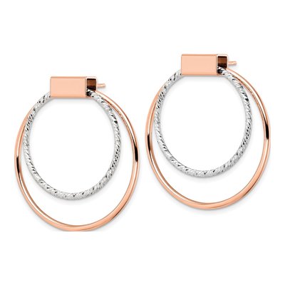 Rose Gold-Plated Sterling Silver Dangle Earrings – view 3