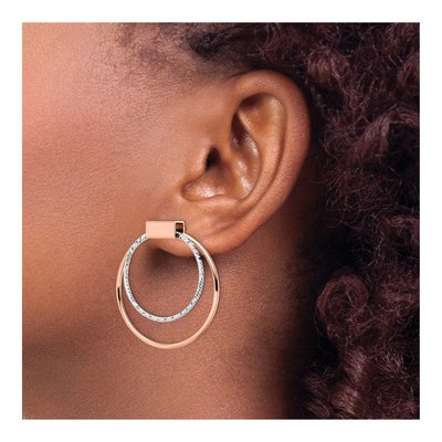 Rose Gold-Plated Sterling Silver Dangle Earrings – view 4