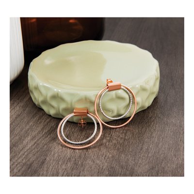 Rose Gold-Plated Sterling Silver Dangle Earrings – view 6
