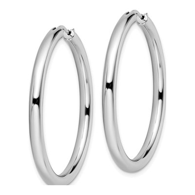 Sterling Silver 40mm Tube Hoop Earrings – view 4