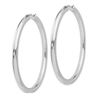 Sterling Silver 52mm Tube Hoop Earrings – view 3