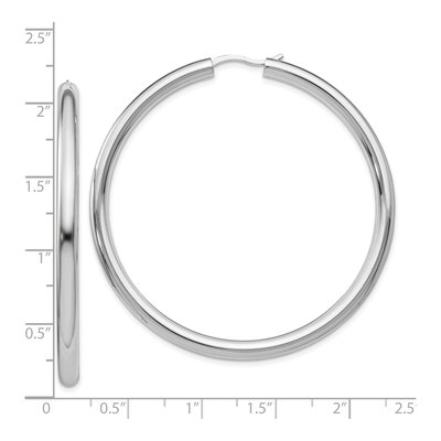 Sterling Silver 52mm Tube Hoop Earrings – view 6