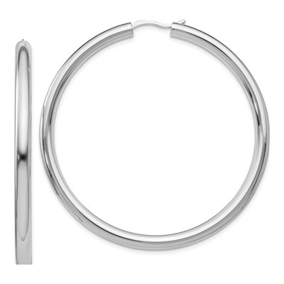 Sterling Silver 52mm Tube Hoop Earrings