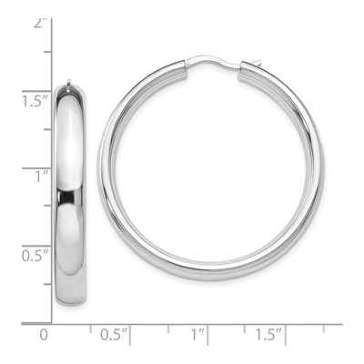 Sterling Silver 37mm Hoop Earrings – view 6