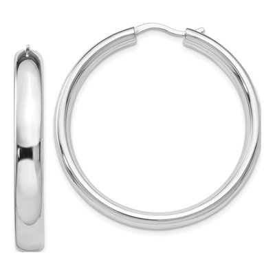 Sterling Silver 37mm Hoop Earrings