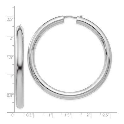 Sterling Silver 55mm Tube Hoop Earrings – view 6