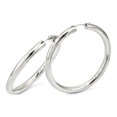 Sterling Silver 55mm Tube Hoop Earrings – view 7