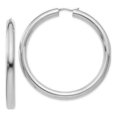 Sterling Silver 55mm Tube Hoop Earrings