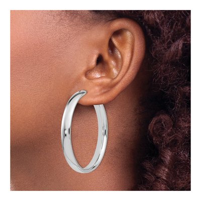 Sterling Silver 46mm Hoop Earrings – view 5