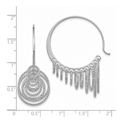 Sterling Silver Laser-Cut Threader Earrings – view 5