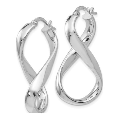 Sterling Silver 34mm Twisted Hoop Earrings – view 3