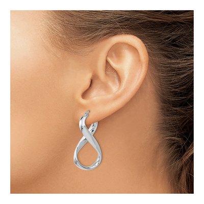 Sterling Silver 34mm Twisted Hoop Earrings – view 4