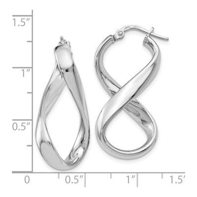 Sterling Silver 34mm Twisted Hoop Earrings – view 5