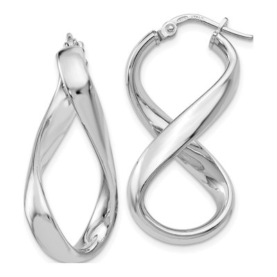 Sterling Silver 34mm Twisted Hoop Earrings