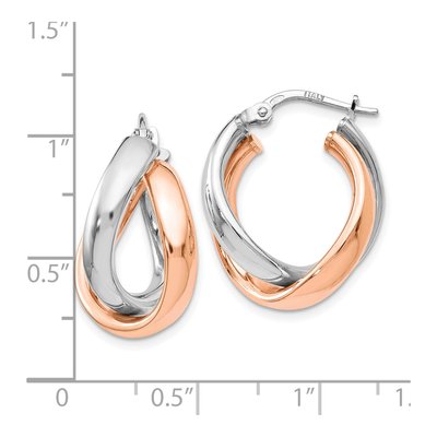 Gold-Plated Sterling Silver 21mm Double Hoop Earrings – view 5