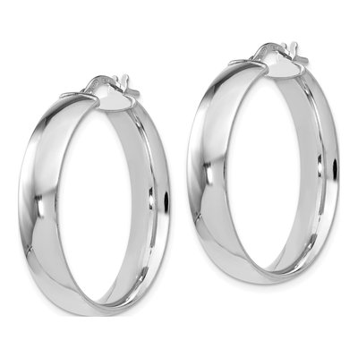 Sterling Silver Hoop Earrings – view 3