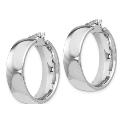 Sterling Silver 24mm Hoop Earrings – view 3