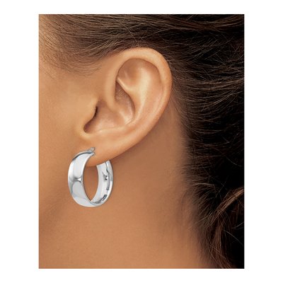Sterling Silver 24mm Hoop Earrings – view 4