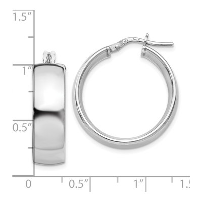 Sterling Silver 24mm Hoop Earrings – view 5