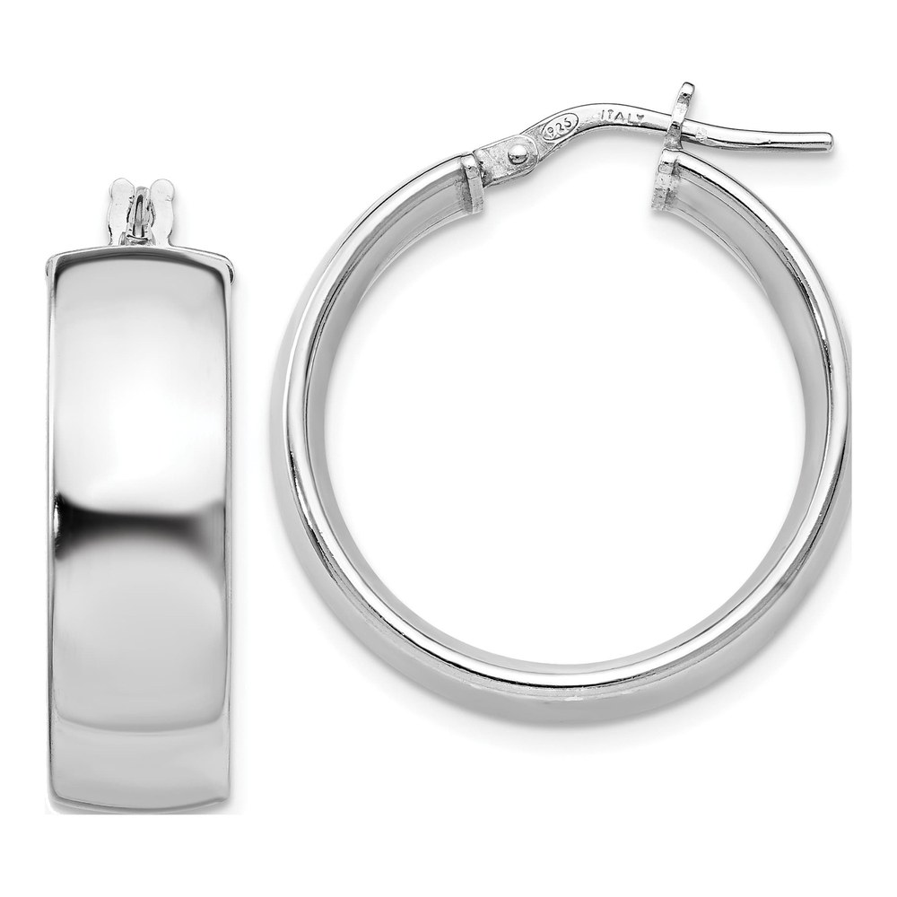 Sterling Silver 24mm Hoop Earrings