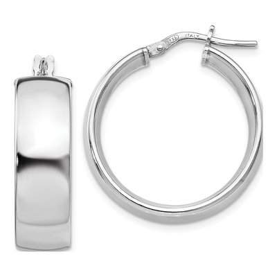 Sterling Silver 24mm Hoop Earrings