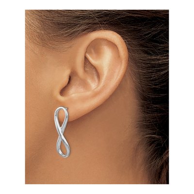 Sterling Silver Infinity Symbol Dangle Earrings – view 4