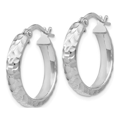 Sterling Silver 21mm Hoop Earrings – view 3