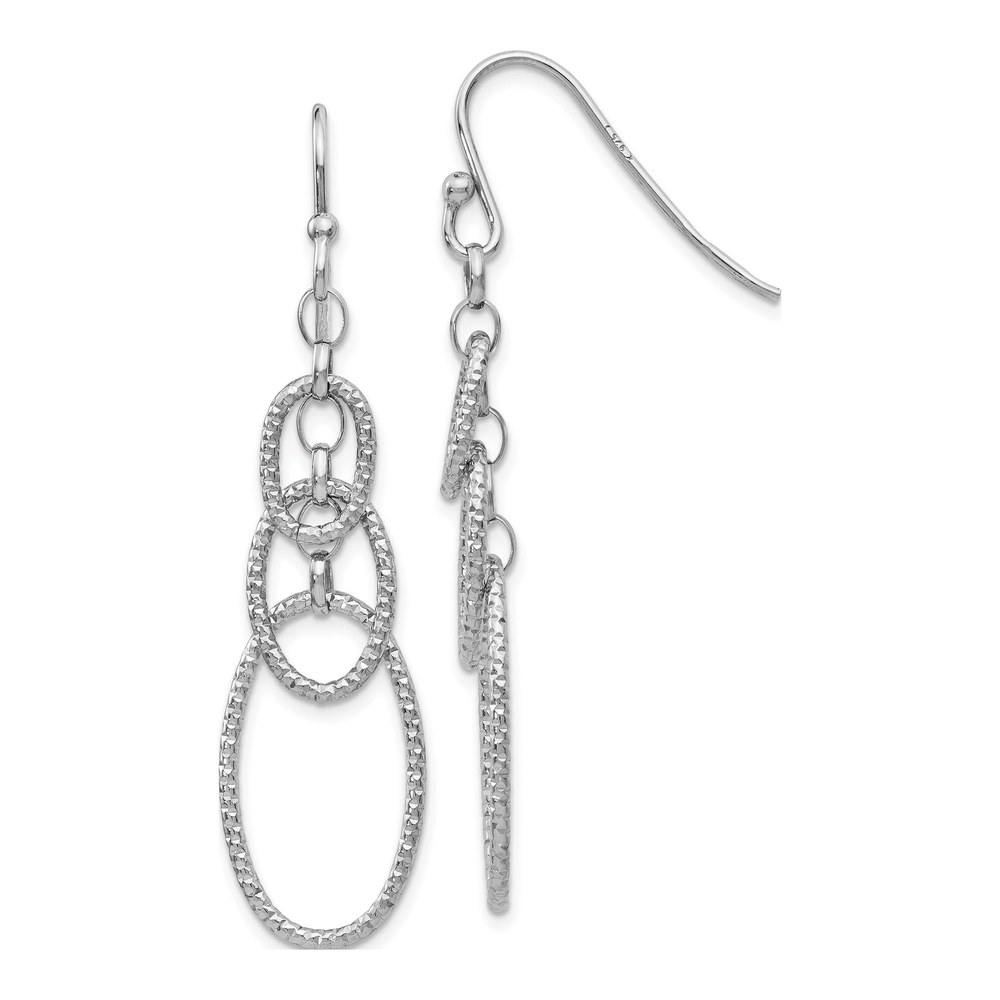 Sterling Silver Textured Dangle Earrings