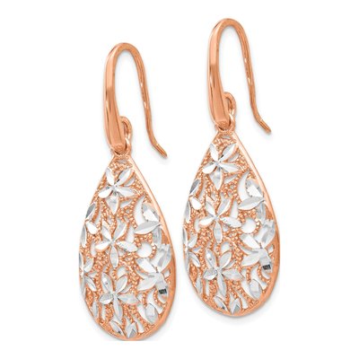 Rose Gold-Plated Sterling Silver Dangle Earrings – view 3